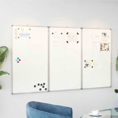 vidaXL Magnetická biela tabuľa skladacia 150x100x1,7 cm hliník