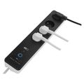 GoSmart predlžovací kábel 2 m / 4 zásuvky / s vyp. / s USB / biely-čierny / PVC / 1,5 mm2