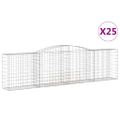 vidaXL Oblúkové gabiónové koše 25 ks 400x50x100/120cm pozinkov. železo