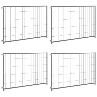 vidaXL Koterec pre psa strieborný 300x100x70 cm oceľ