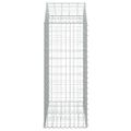 vidaXL Oblúkový gabionový kôš 100x50x120/140 cm pozinkované železo