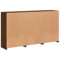 vidaXL Komoda s LED svetlami hnedý dub 181,5x37x100 cm