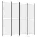 vidaXL 4-panelový paraván biely 200x200 cm látkový