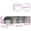 vidaXL Klietka pre sliepky 4 ks Strieborná 800 x 200 x 200 cm