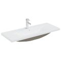 vidaXL Vstavané umývadlo s batériou 101x39x18 cm keramika biele