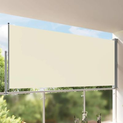 vidaXL Zaťahovacia bočná markíza na terasu 160x300 cm, krémová