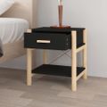 vidaXL Nočné stolíky 2 ks čierne 42x38x45 cm spracované drevo