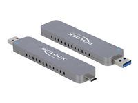 Kryt úložiska - M.2 - M.2 NVMe Card - USB-C, USB 3.2 (Gen 2) - strieborná