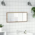 vidaXL LED kúpeľňové zrkadlo dub artisan 100x8,5x37cm, pracované drevo