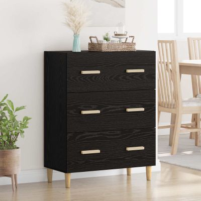 vidaXL Servírovacia skriňa Čierny dub 69,5 x 34 x 90 cm