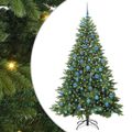 vidaXL Umelý vianočný stromček s 300 LED-i Zelená 180 cm PE a PVC