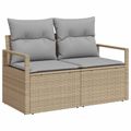 vidaXL Sada pohoviek 8 ks Beige a svetlo šedá Poly ratan a oceľ