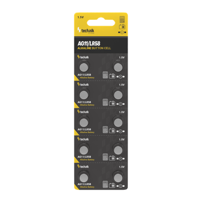 Technik Platinum alkalická gombíková batéria AG11 / LR58 / 162 / 362 (1,5V) B10 (TAG11-B10)