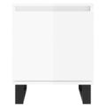 vidaXL Nočné skrinky 2 ks vysoký lesk biele 40x30x50 cm kompoz. drevo