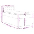vidaXL Posteľný rám boxsping s matracom hnedý 80x200 cm látka