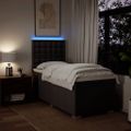 vidaXL Boxspring posteľ s matracom tmavohnedá 90x190 cm látka