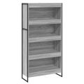 vidaXL Knižnica 80 x 30 x 155 cm Kompozitné drevo Sivý Sonoma