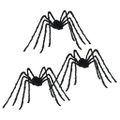 vidaXL Halloween pavúk dekorácia 3 ks Čierna 200 cm Polyester a oceľ