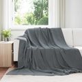 vidaXL Prikrývky na hodenie 6 ks Tmavosivá 240 x 270 cm 10.11 kg Flís