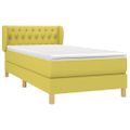 vidaXL Posteľný rám boxspring s matracom zelený 90x190 cm látka