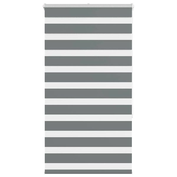 vidaXL Zebra roleta tmavošedá 75x150 cm šírka látky 70,9 cm polyester