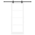 vidaXL Posuvné dvere ORKDAL 93 x 232 cm Biela a čierna