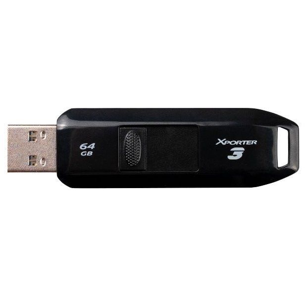 Patriot Xporter 3 Slider/64GB/USB 3.2/USB-A/Čierna Flashdisk, 64GB, USB 3.0, vysúvací, plast, čierny