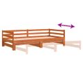 vidaXL Vysúvacia denná posteľ voskovohnedá 90x200 cm masívna borovica