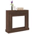 vidaXL Obloženie krbu hnedý dub 100x30x87,5 cm kompozitné drevo