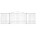vidaXL Oblúkový gabionový kôš 400x50x120/140 cm pozinkované železo