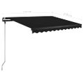 vidaXL Voľne stojaca ručne zaťahovacia markíza 350x250 cm antracitová