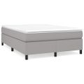 vidaXL Posteľný rám s boxspringom bledosivý 140x200 cm látka