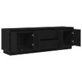 vidaXL TV skrinka s LED svetlami dub čierna 160,5x41x50 cm