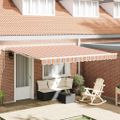 vidaXL Sklopná markíza Viacfarebný 400 × 350 cm Polyester a hliník
