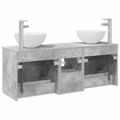 vidaXL Set kabinetov do kúpeľne 3 ks Betónovo sivá 49,5 x 35 x 63 cm