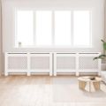 vidaXL Kryty na radiátor 2 ks, biele 172x19x81,5 cm, MDF