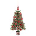 vidaXL Vianočný stromček s 150 LED-i so stojanom Zelená 90 cm PE