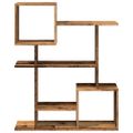 vidaXL Rozdeľovacia knižnica staré drevo 92x29x112 cm kompozitné drevo