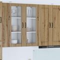 vidaXL Nástenný sklenený kabinet PORTO Remeselný dub 40 x 31 x 100 cm
