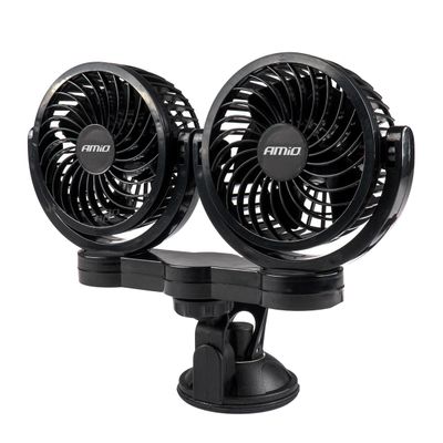 Ventilátor do auta s prísavkou 2x4" 24V