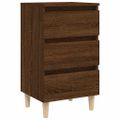vidaXL Nočné stolíky nohy z masívneho dreva 2 ks hnedý dub 40x35x69cm