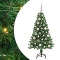 vidaXL Umelý vianočný stromček Zelená 120 cm PVC a Oceľ a Plast