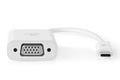 NEDIS redukční kabel s adaptérem/ USB-C zástrčka – VGA zásuvka/ bílý/ plastový sáček/ 20cm Redukce, s adaptérem, zástrcka USB typ C, zásuvka VGA, 20cm, plastový sácek, bílá
