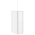 Vaňová zástena v tvare L 70x120x137 cm, 4 panely, skladacia