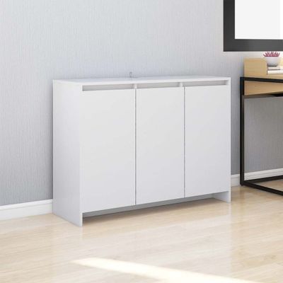 vidaXL Komoda, biela 102x33x75 cm, kompozitné drevo