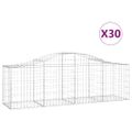 vidaXL Oblúkový gabionový kôš 30 ks 200x50x60/80 cm pozinkované železo