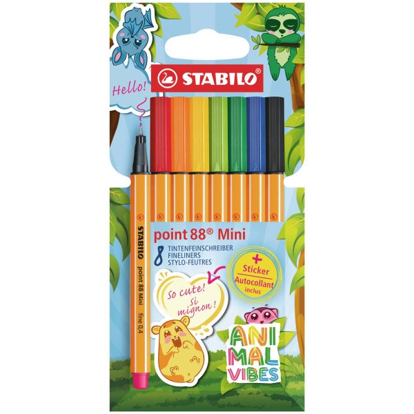 Jemný liner Mini Animal Vibes 8 ks