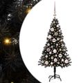 vidaXL Vianočný stromček Čierna 120 cm PVC