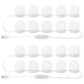 vidaXL Zrkadlové svetlá 2 ks Biela 4,5 x 4,5 x 4,7 cm Plast