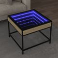 vidaXL Konferenčný stolík s nekonečnými LED dub sonoma 50x50x41 cm